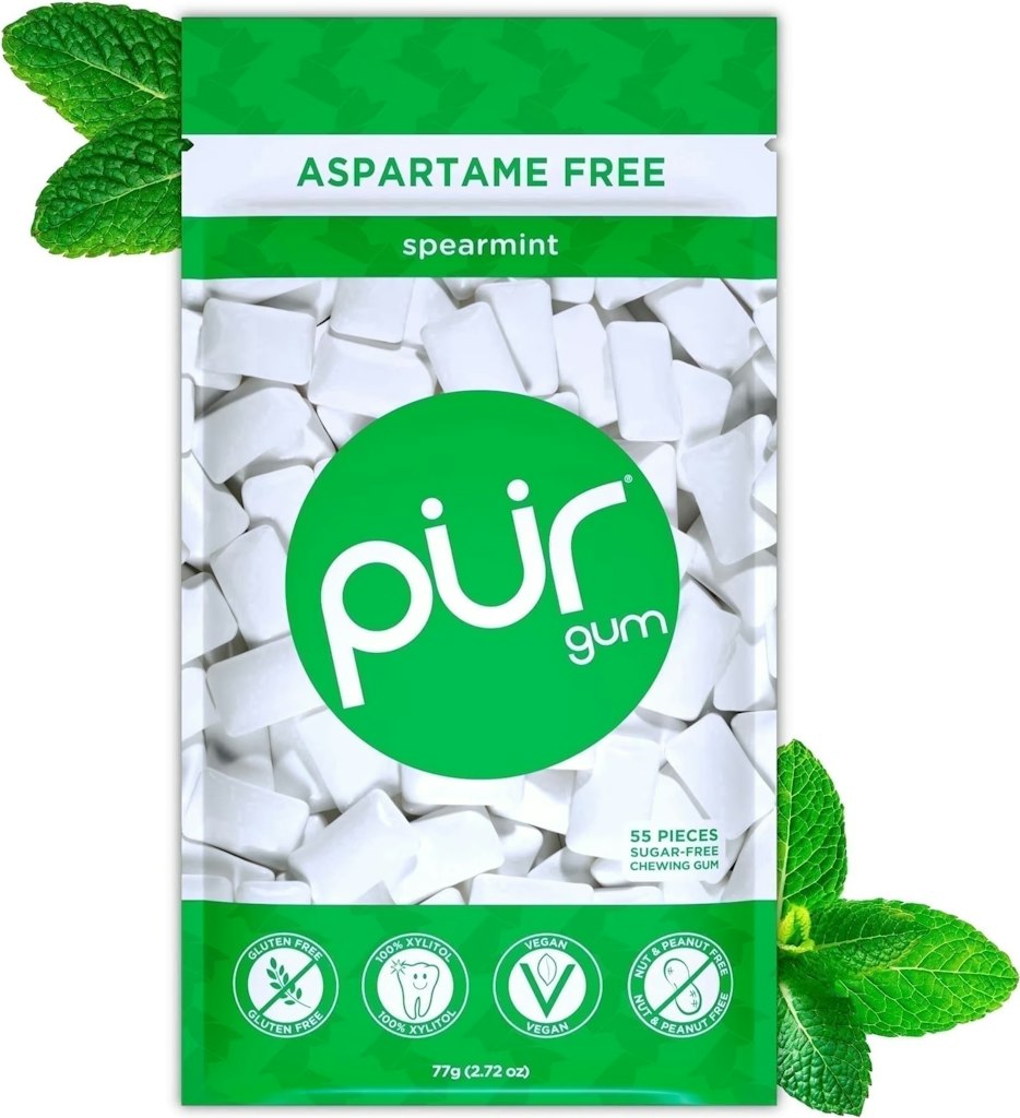 PUR Aspartame-Free Chewing Gum 55-Piece Package: $1.00 PUR Aspartame-Free Chewing Gum 55-Piece Package: $1.00