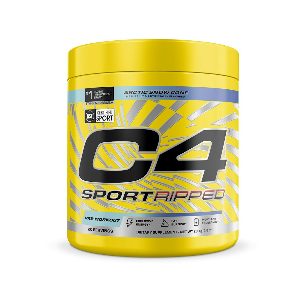 C4 Sport Ripped Arctic Snow Cone Pre-Workout 20-Serving Powder: $19 w/ Sub & Save C4 Sport Ripped Arctic Snow Cone Pre-Workout 20-Serving Powder: $19 w/ Sub & Save