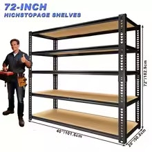 Metal 72" x 40" Garage Storage Rack for $37 + free shipping