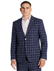 Paisley & Gray Men's Modern Fit Windowpane Suit for $60 + free shipping