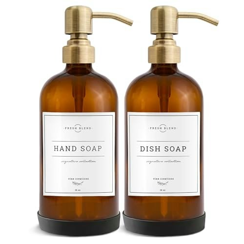 Vine Creations 16oz Amber Glass Soap Dispenser 2-Pack: $28.97 Vine Creations 16oz Amber Glass Soap Dispenser 2-Pack: $28.97