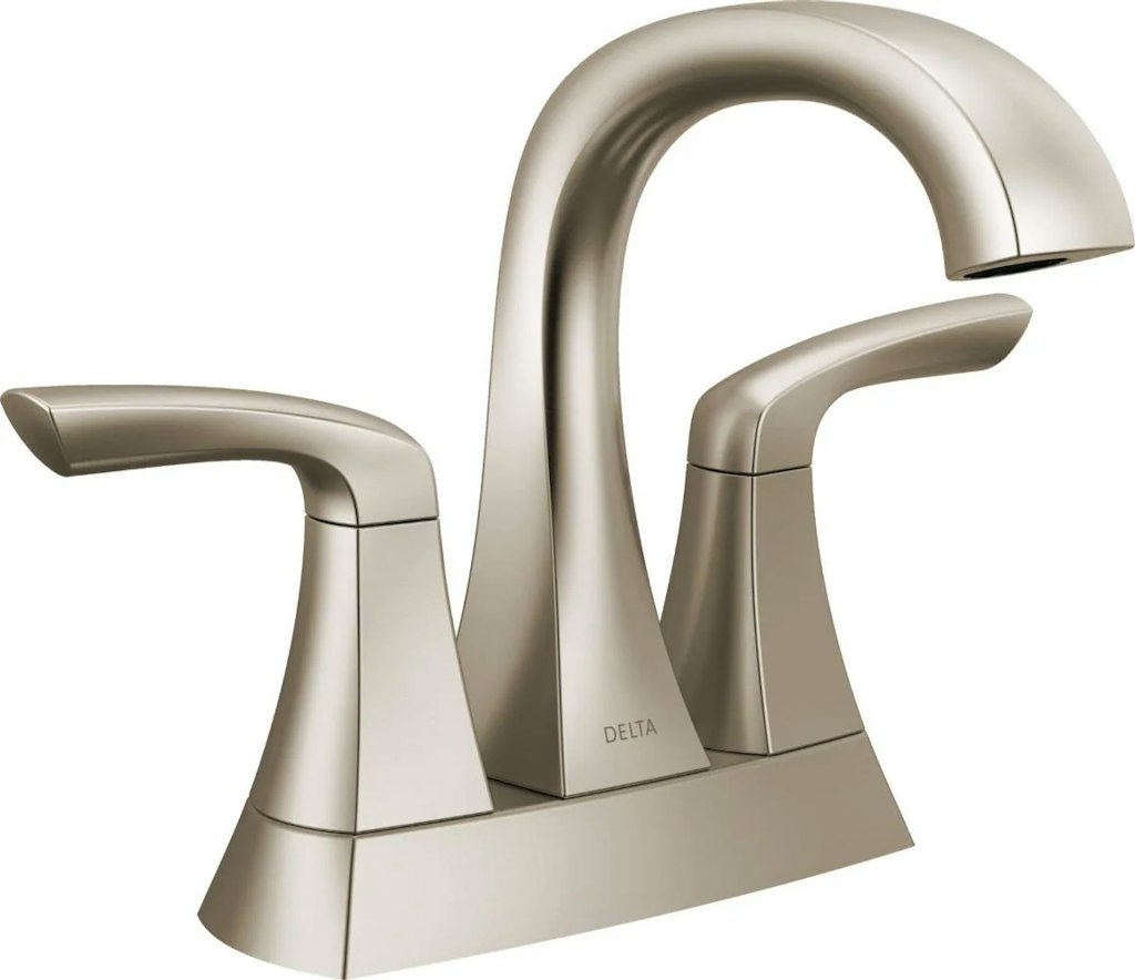 Delta Lacey Spotshield 4" Centerset 2-Handle Bathroom Sink Faucet: $100 Delta Lacey Spotshield 4" Centerset 2-Handle Bathroom Sink Faucet: $100