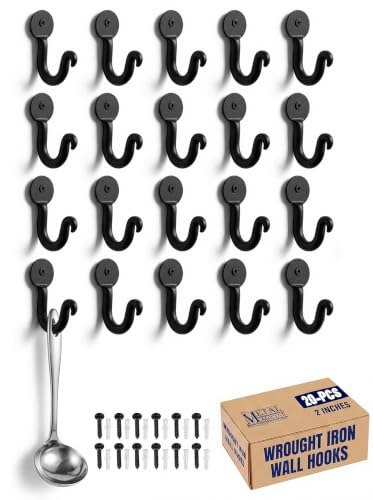 Metal Magician 2-Inch Penny Robe Hook 20-Pack: $25.99