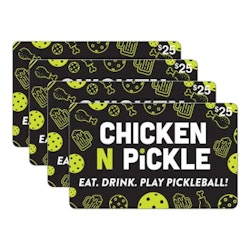 Four $25 Chicken N Pickle Gift Cards for $75 + email delivery