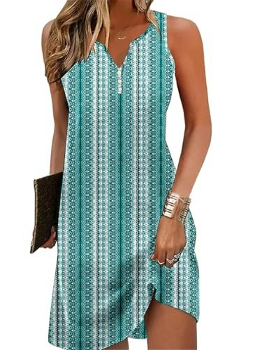 Ladlop Women's Floral V-Neck Sleeveless Swing Sundress: $22.94 Ladlop Women's Floral V-Neck Sleeveless Swing Sundress: $22.94