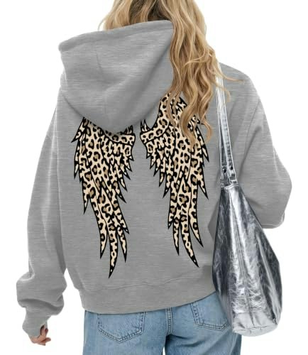 Peassa Women's Oversized Cheetah Graphic Hoodie: $24.64 Peassa Women's Oversized Cheetah Graphic Hoodie: $24.64