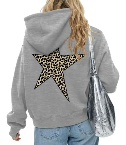 Peassa Women's Oversized Cheetah Graphic Hoodie: $24.64 Peassa Women's Oversized Cheetah Graphic Hoodie: $24.64