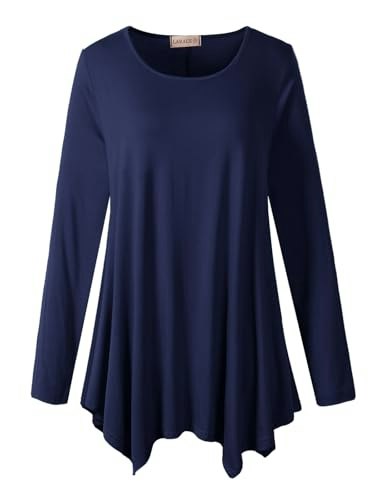 Larace Women's Plus Size Long Sleeve Tunic 1X: $22.09 Larace Women's Plus Size Long Sleeve Tunic 1X: $22.09
