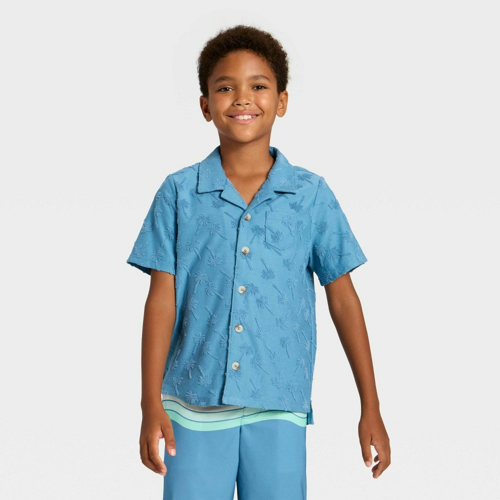 Boys' Knit Button-Down Cover-Up Top: $18