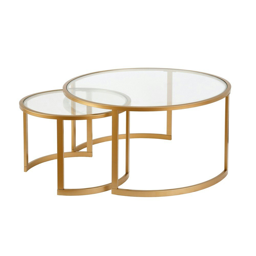 Hudson and Canal Branton Round Nested Coffee Table: $237.99 Hudson and Canal Branton Round Nested Coffee Table: $237.99