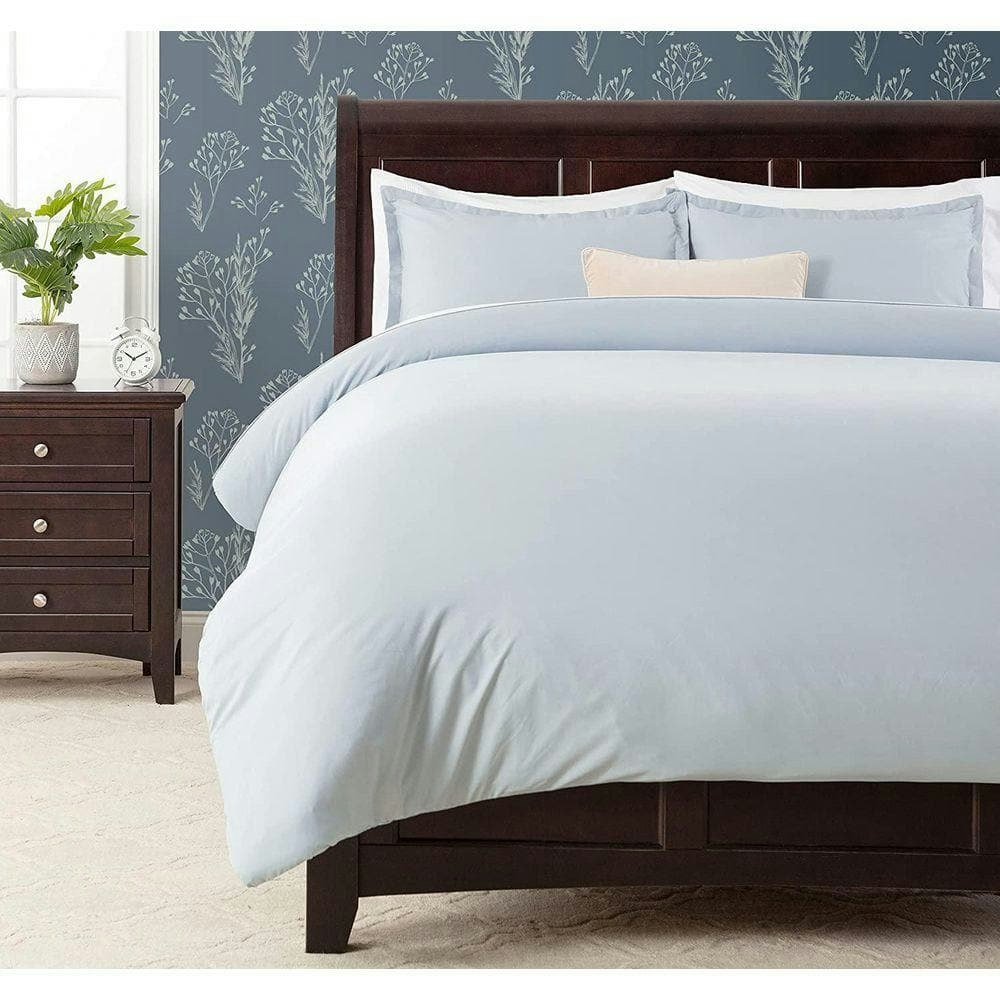 Pearl Blue Microfiber Twin Duvet Cover Set: $46.14 Pearl Blue Microfiber Twin Duvet Cover Set: $46.14