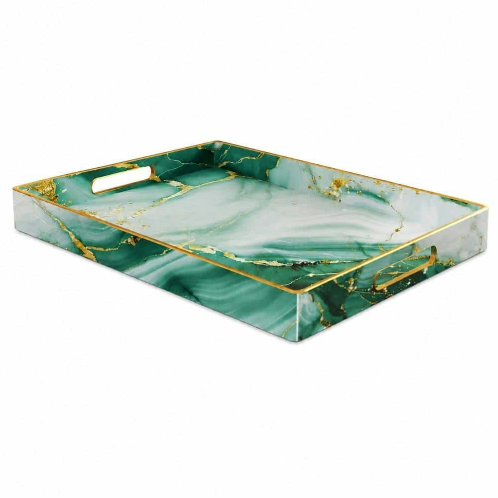 15.74\" x 11.81\" Rectangular Marble Pattern Serving Tray: $75.86 15.74\" x 11.81\" Rectangular Marble Pattern Serving Tray: $75.86