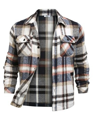 Coofandy Men's Plaid Fleece Flannel Shirt Jacket: $19.97 Coofandy Men's Plaid Fleece Flannel Shirt Jacket: $19.97