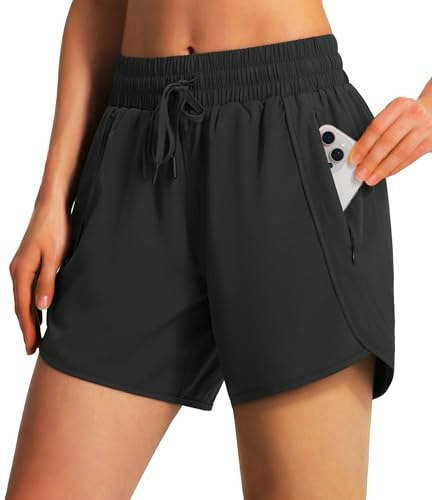 Ksmien Women's Quick Dry Athletic Running Shorts: $19.93