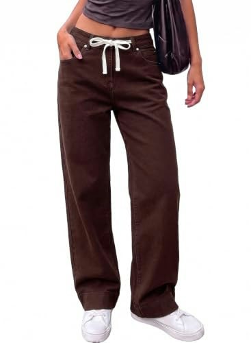 Sidefeel Women's High Waisted Straight Denim Jeans: $33.99