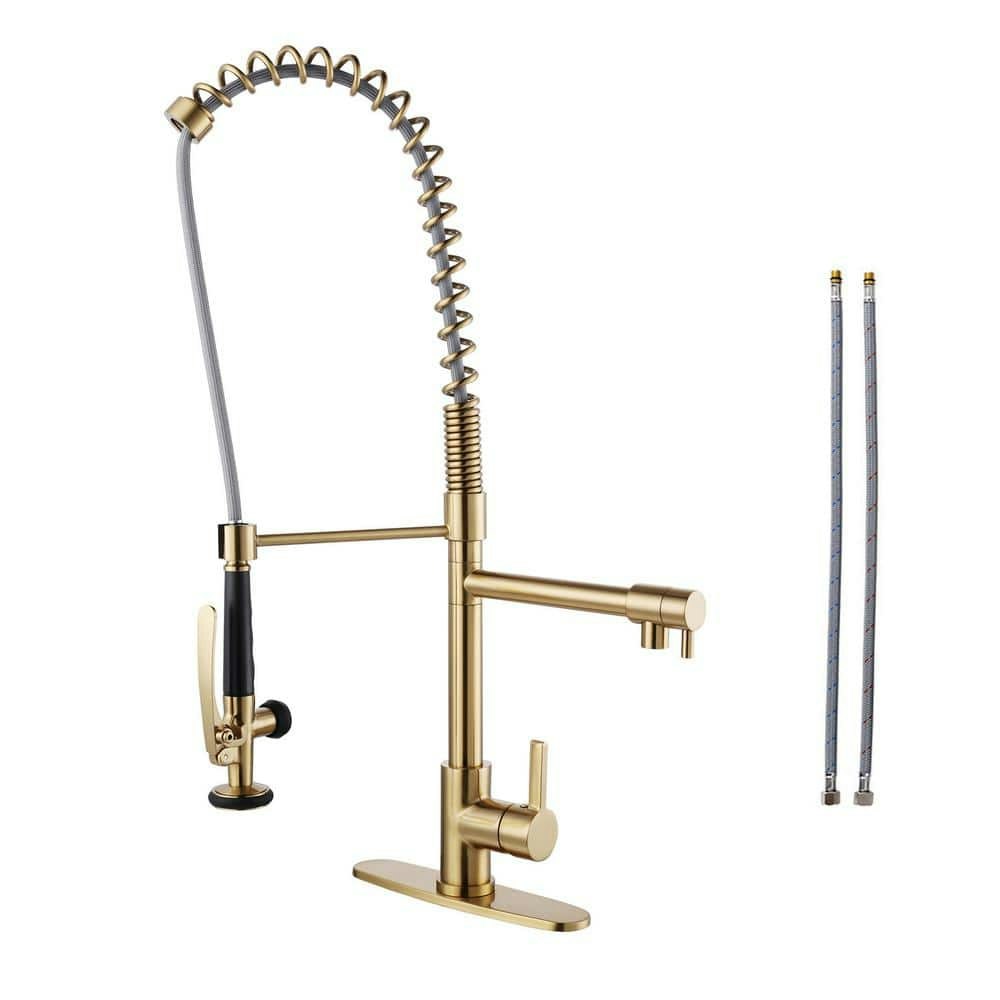 Single Handle Pull-Out Sprayer Kitchen Faucet with Deckplate: $202.55 Single Handle Pull-Out Sprayer Kitchen Faucet with Deckplate: $202.55