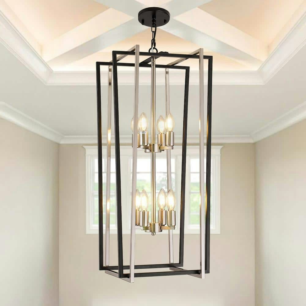 8-Light Modern Semi Flush Mount Chandelier: $98.65 8-Light Modern Semi Flush Mount Chandelier: $98.65