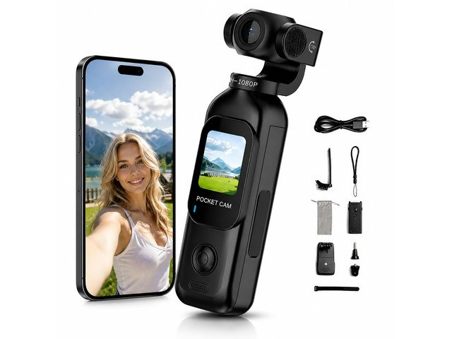 Vlogging Camera with 64GB SD Card and Charging Case: $119.99 Vlogging Camera with 64GB SD Card and Charging Case: $119.99