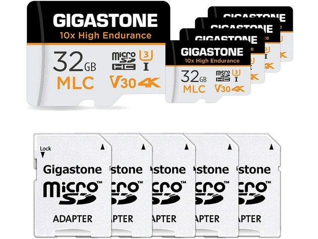 Gigastone 32GB MLC Micro SD Card 5-Pack: $203.99