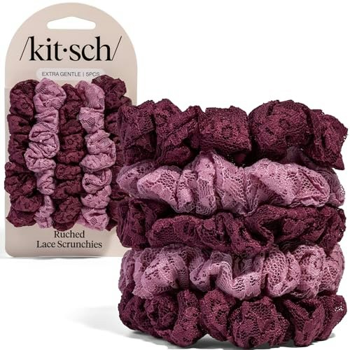 Kitsch Ruched Lace Hair Scrunchies 2-Pack: $7.99 Kitsch Ruched Lace Hair Scrunchies 2-Pack: $7.99