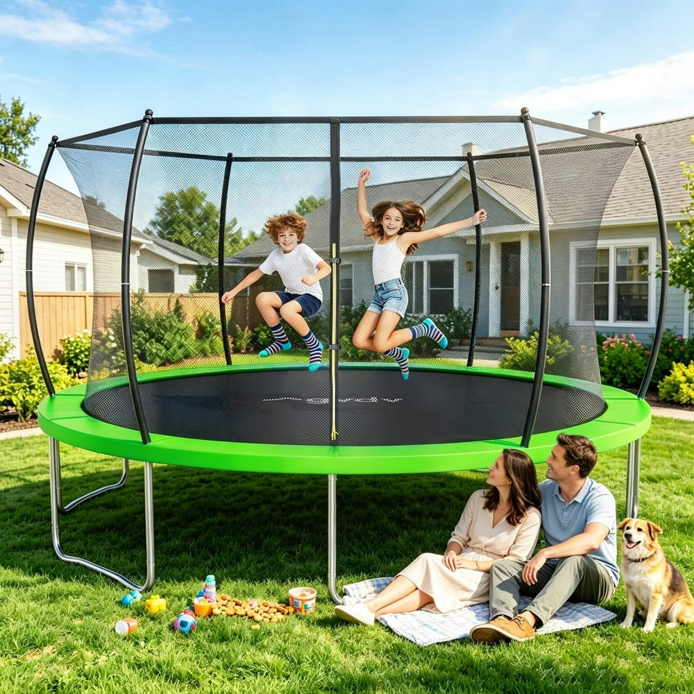 GVDV 14-Foot Outdoor Recreational Trampoline: $229.98 GVDV 14-Foot Outdoor Recreational Trampoline: $229.98