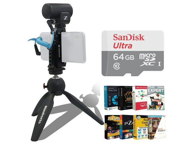 Sennheiser MKE 200 Mobile Kit Microphone with Tripod and Smartphone Clamp: $99.99