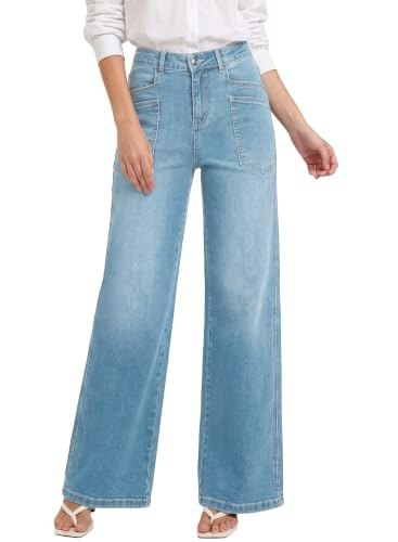 Astylish Women's Wide Leg Denim Jeans: $26.98 Astylish Women's Wide Leg Denim Jeans: $26.98
