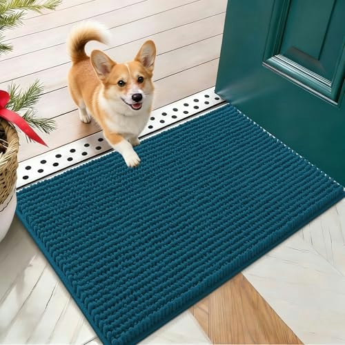Olanly 24" x 16" Chenille Dog Door Mat: $14.98 Olanly 24" x 16" Chenille Dog Door Mat: $14.98