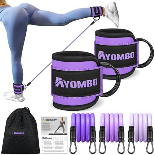 Ayombo Ankle Resistance Bands with Cuffs: $11.87 Ayombo Ankle Resistance Bands with Cuffs: $11.87