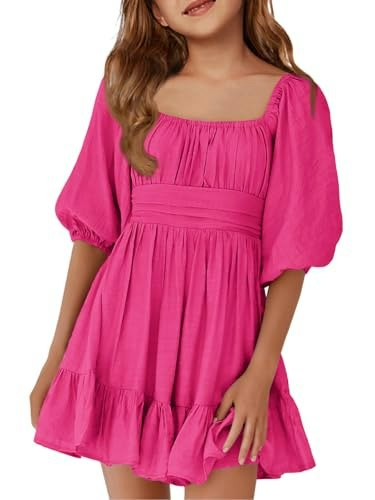 Batermoon Girls Square Neck Tie Backless Summer Dress: $28.25 Batermoon Girls Square Neck Tie Backless Summer Dress: $28.25