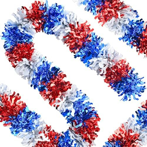 66-Foot Patriotic Tinsel Garland: $13.59 66-Foot Patriotic Tinsel Garland: $13.59