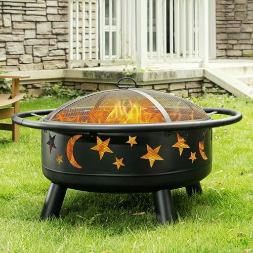32-Inch Round Wood Burning Fire Pit: $81.56 32-Inch Round Wood Burning Fire Pit: $81.56
