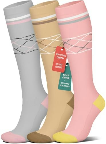 Women's Cotton Compression Socks 2-Pack: $8.99 Women's Cotton Compression Socks 2-Pack: $8.99