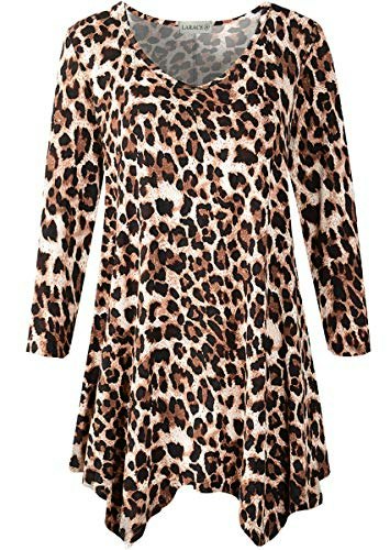 Larace Plus Size V-Neck 3/4 Sleeve Tunic Top: $22.09 Larace Plus Size V-Neck 3/4 Sleeve Tunic Top: $22.09