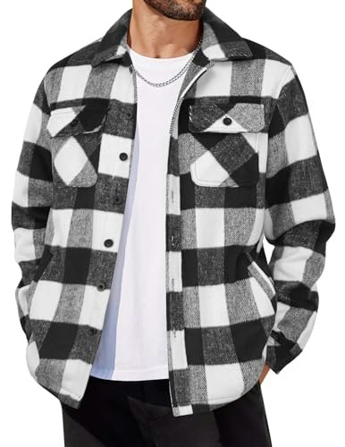 Coofandy Men's Flannel Fleece-Lined Plaid Shirt Jacket: $29.97 Coofandy Men's Flannel Fleece-Lined Plaid Shirt Jacket: $29.97