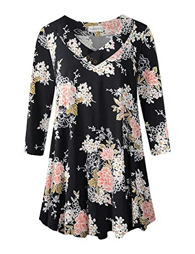 Larace Plus Size 3/4 Sleeve Flowy Tunic: $19.37 Larace Plus Size 3/4 Sleeve Flowy Tunic: $19.37