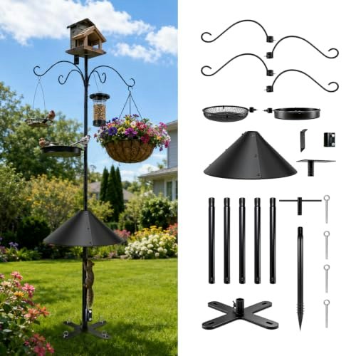 Edrifyah 92-Inch Squirrel-Proof Bird Feeder Pole Station: $39.98 Edrifyah 92-Inch Squirrel-Proof Bird Feeder Pole Station: $39.98