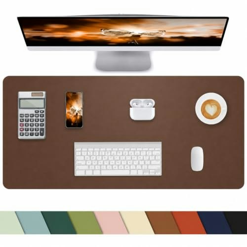 35.4" x 17" PU Leather Non-Slip Desk Mat: $11.36 35.4" x 17" PU Leather Non-Slip Desk Mat: $11.36
