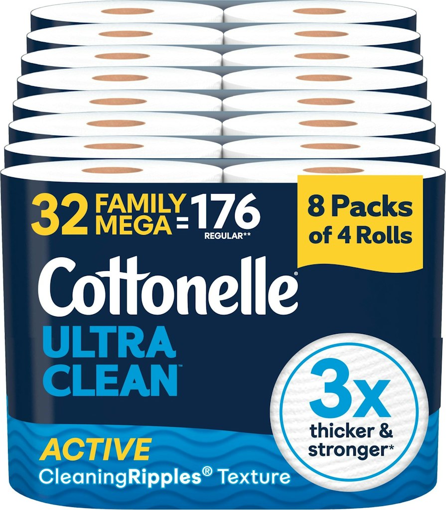 Cottonelle Ultra Clean Toilet Paper Family Mega Roll 32-Pack: $23 via Sub. & Save
