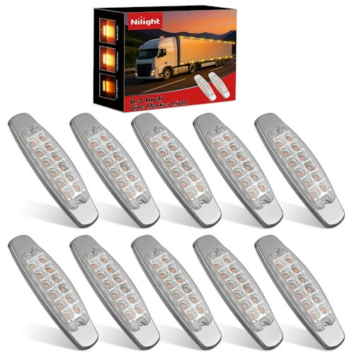 Nilight 6.3" Amber Rectangle Side Marker Lights 10-Pack for $15 + free shipping w/ Prime