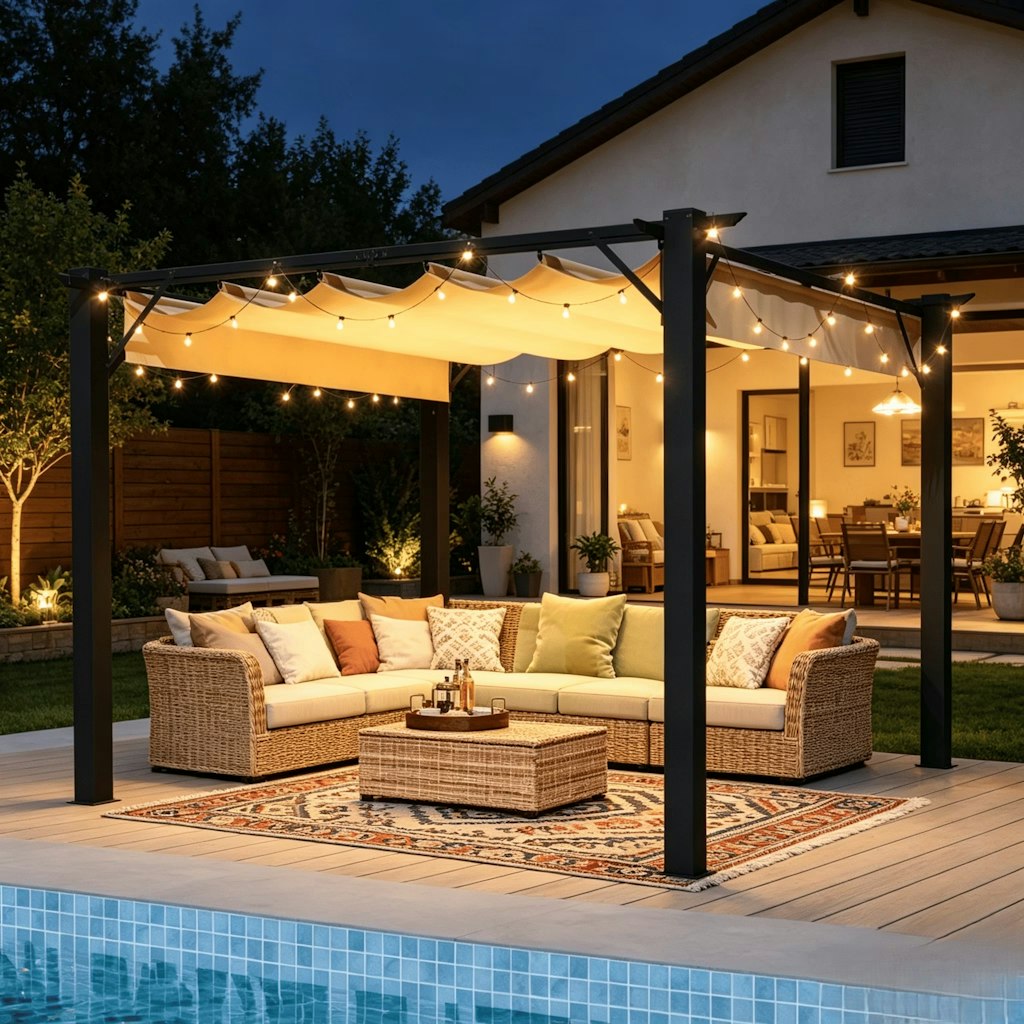 Sunmthink 10x12-Foot Outdoor Retractable Pergola: $170 Sunmthink 10x12-Foot Outdoor Retractable Pergola: $170