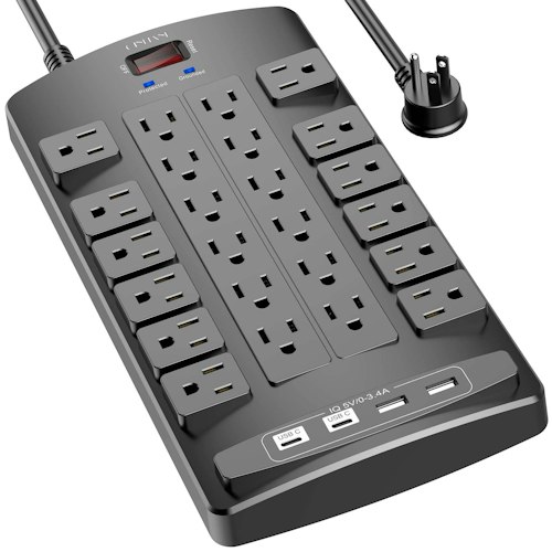 24-Outlet Surge Protector Power Strip w/ USB for $22 + free shipping w/ Prime
