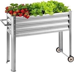Land Guard Mobile Galvanized Raised Garden Bed for $25 + free shipping