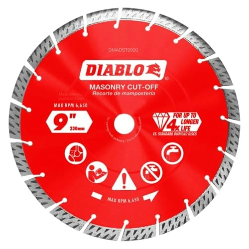 Diablo 9-inch Segmented Turbo Masonry Cut-Off Blade: $31.91 Diablo 9-inch Segmented Turbo Masonry Cut-Off Blade: $31.91