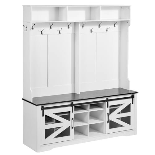 Vevor 59-Inch Entryway Hall Tree with Shoe Storage: $249.90 Vevor 59-Inch Entryway Hall Tree with Shoe Storage: $249.90