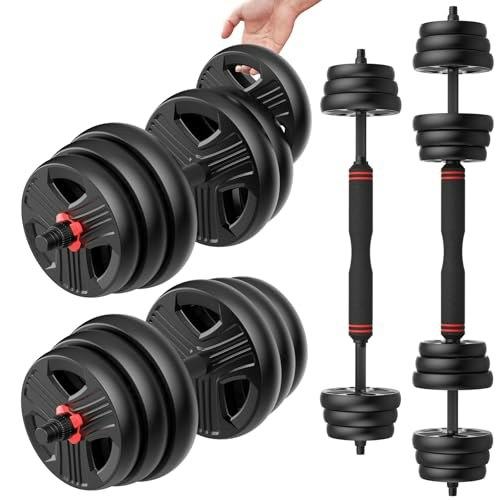 40-lb 3-in-1 Adjustable Dumbbell and Barbell Set: $48.99