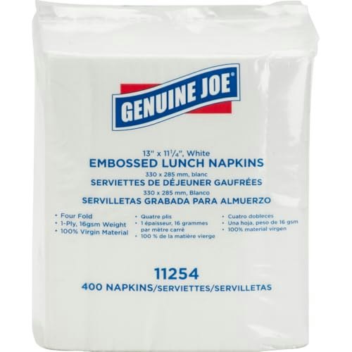 Genuine Joe 1-Ply Embossed Lunch Napkins 400-Pack: $15.62 Genuine Joe 1-Ply Embossed Lunch Napkins 400-Pack: $15.62