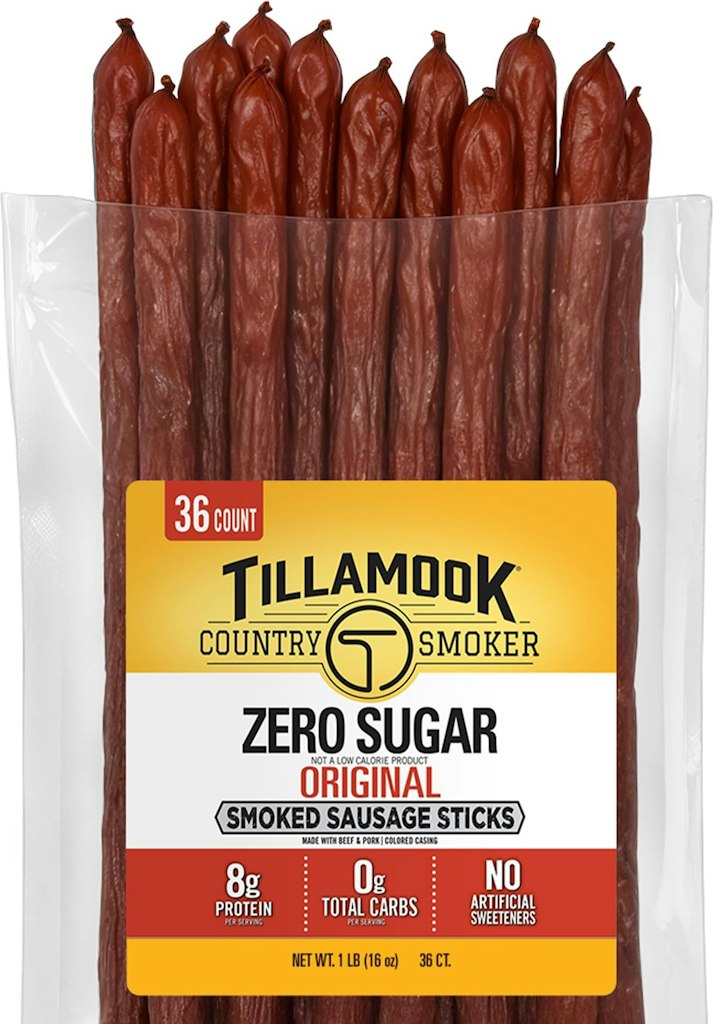Tillamook Country Smoker Zero Sugar Smoked Sausage Sticks 36-Pack: $12 via Sub. & Save