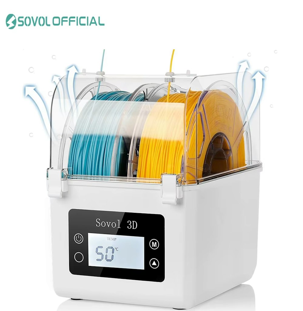 Sovol Filament Dehydrator Spool Holder Dry Box for 3D Printer: $27.69 Sovol Filament Dehydrator Spool Holder Dry Box for 3D Printer: $27.69