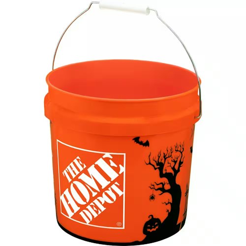 Home Depot 2-Gal. Orange Halloween Bucket for $3 + free shipping